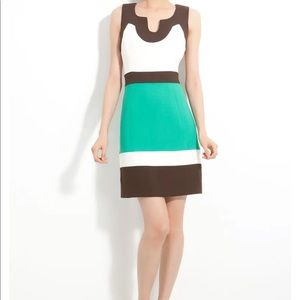 MILLY color block Imara wool blend dress size 6